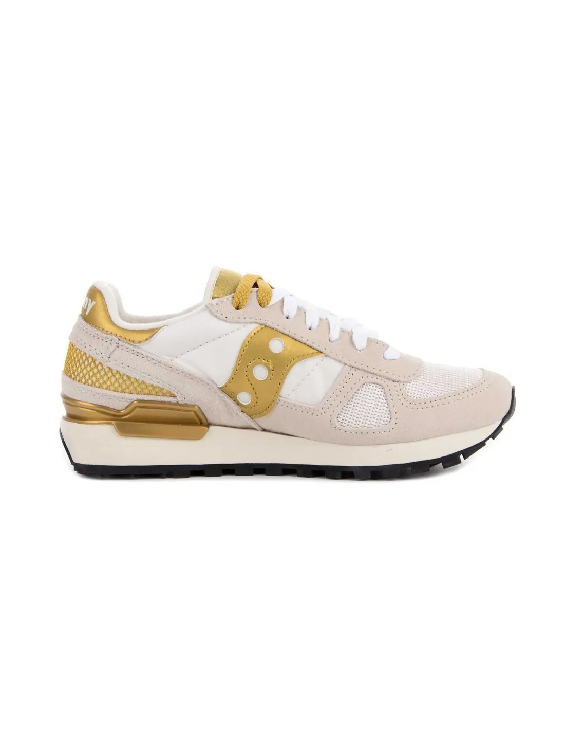 SAUCONY - Zapatillas blanco roto y dorado Shadow Original Mujer