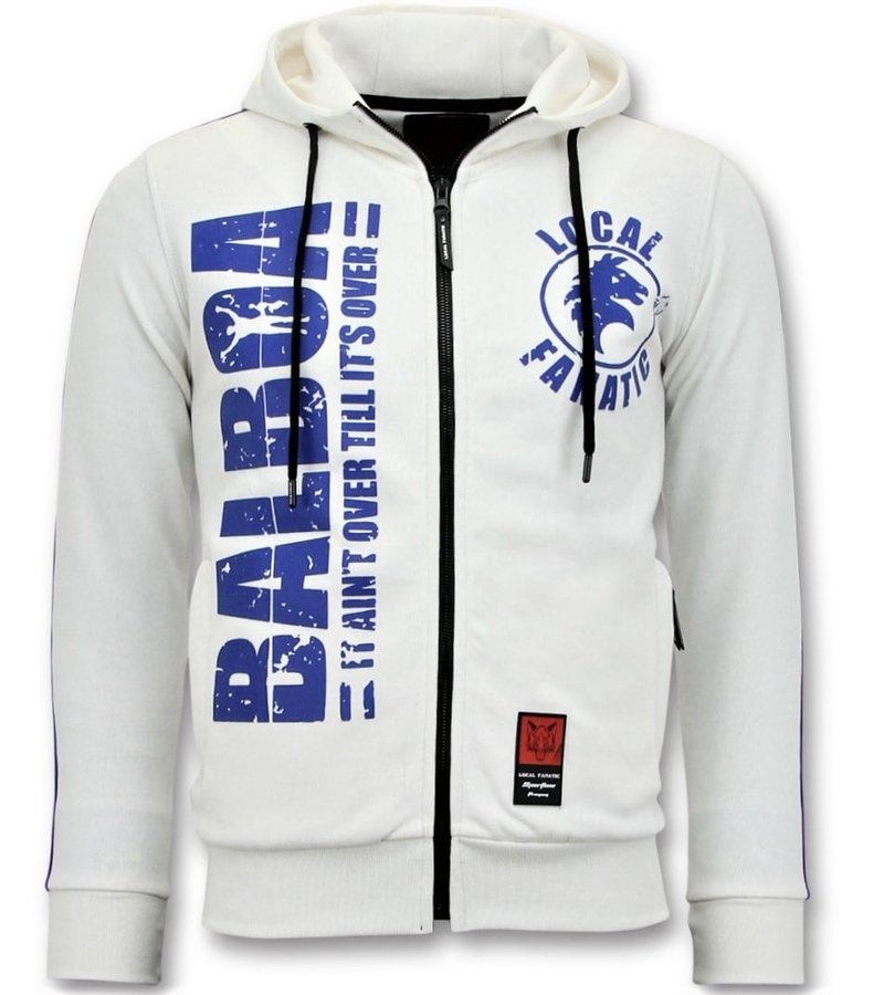 Sudaderas con Cremallera - Rocky Balboa  Chaqueta -  Blanco