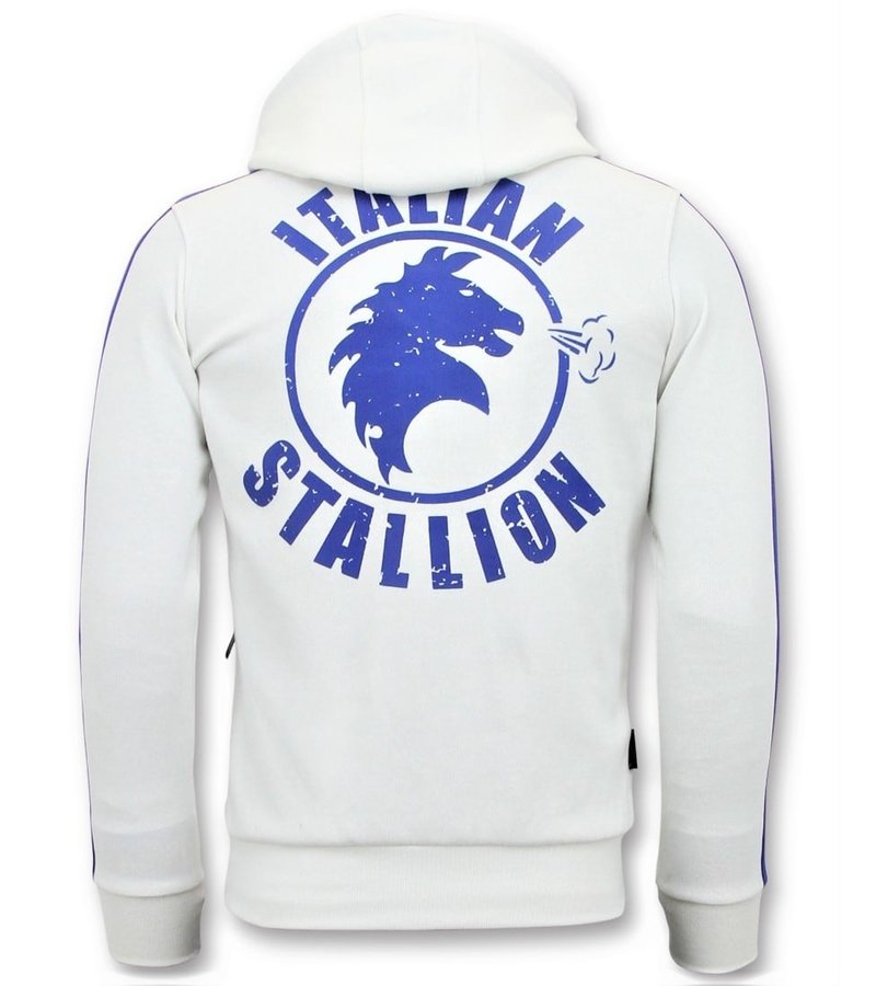 Sudaderas con Cremallera - Rocky Balboa  Chaqueta -  Blanco