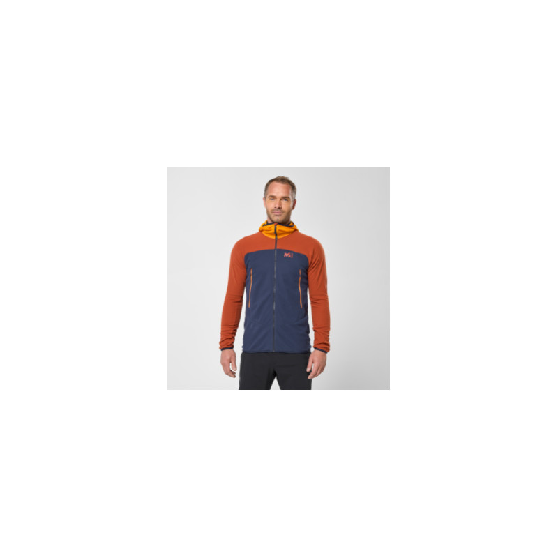 Vellón MILLET K LIGHTGRID HOODIE para hombre (Sapphire/Rust)