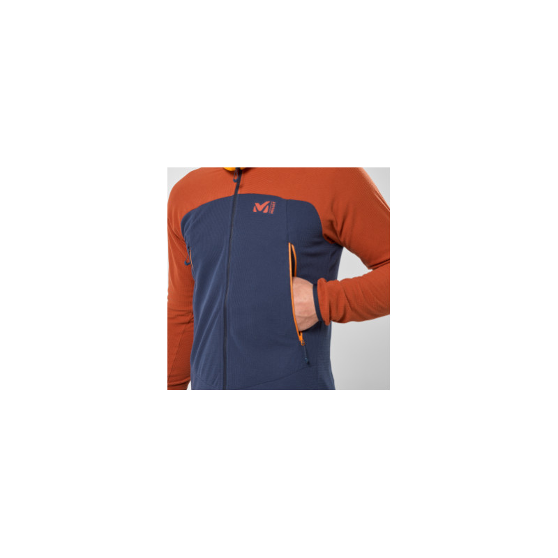 Vellón MILLET K LIGHTGRID HOODIE para hombre (Sapphire/Rust)