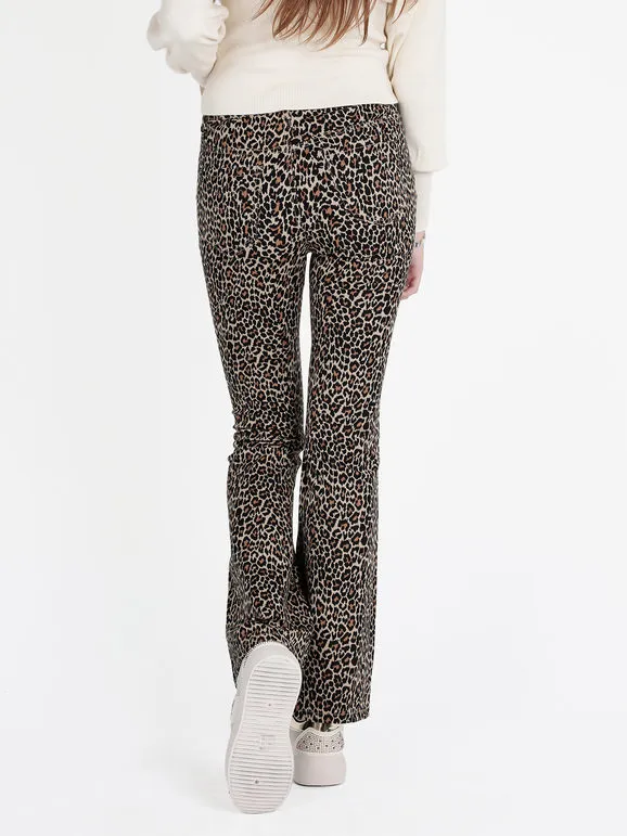 Vestella Pantalón acampanado de mujer slim fit de lunares