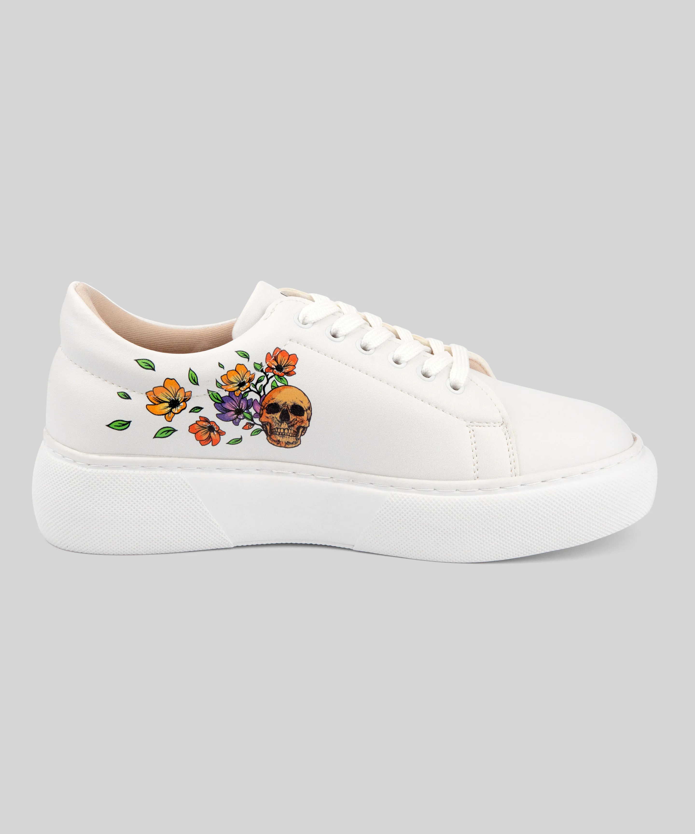 Zapatillas Calavera y Flores