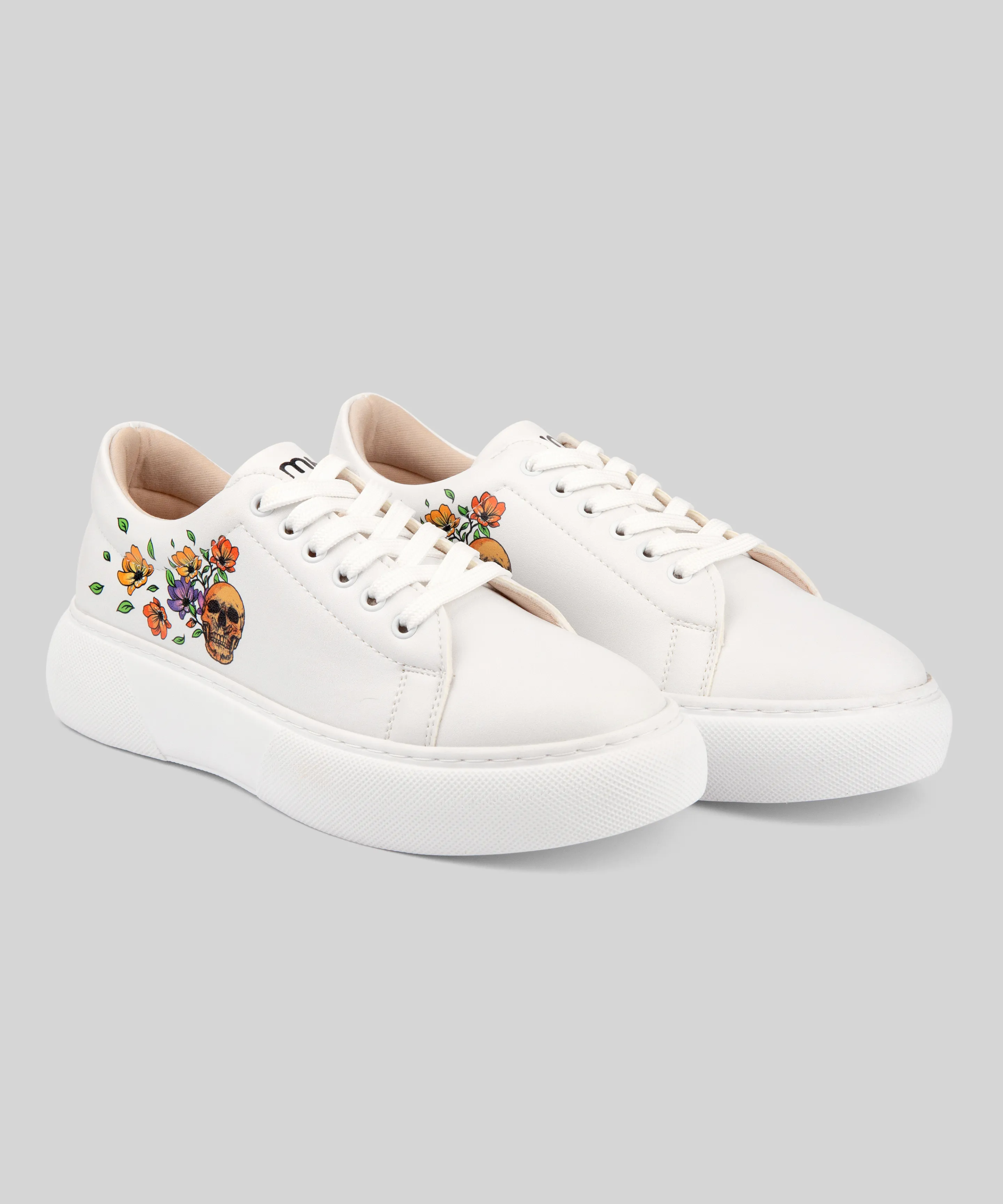 Zapatillas Calavera y Flores