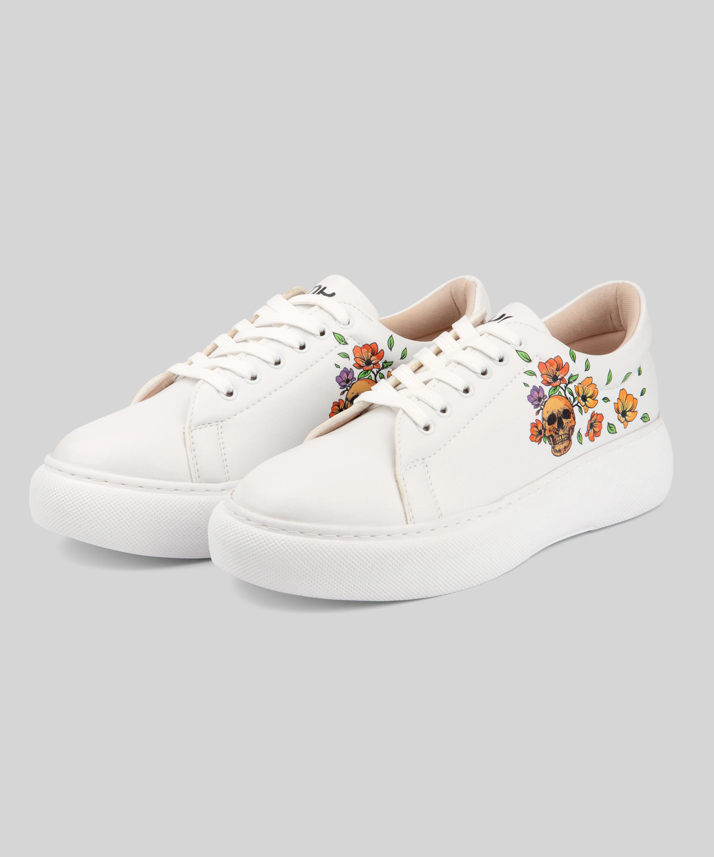 Zapatillas Calavera y Flores