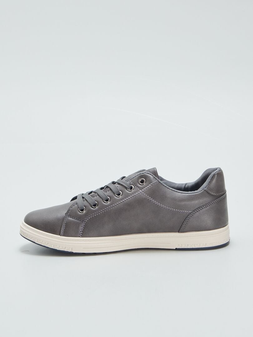 Zapatillas casual de material sintético - GRIS