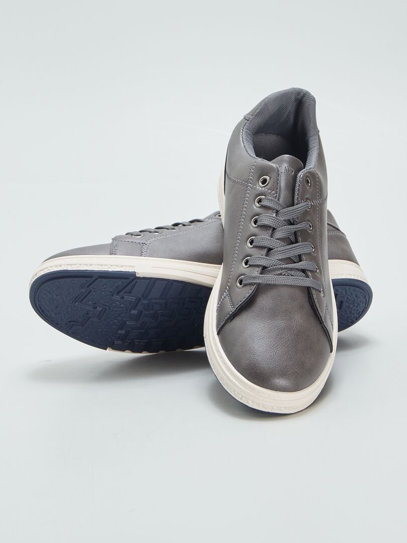 Zapatillas casual de material sintético - GRIS