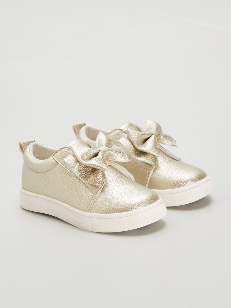 Zapatillas con lazo - BEIGE