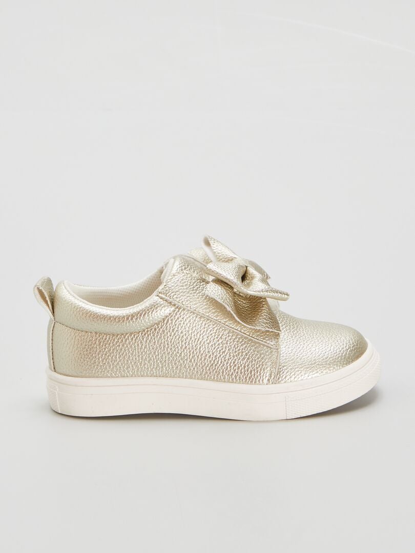 Zapatillas con lazo - BEIGE