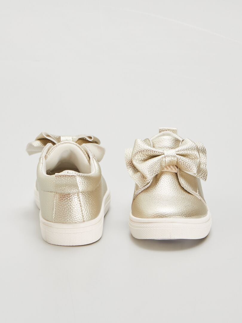 Zapatillas con lazo - BEIGE