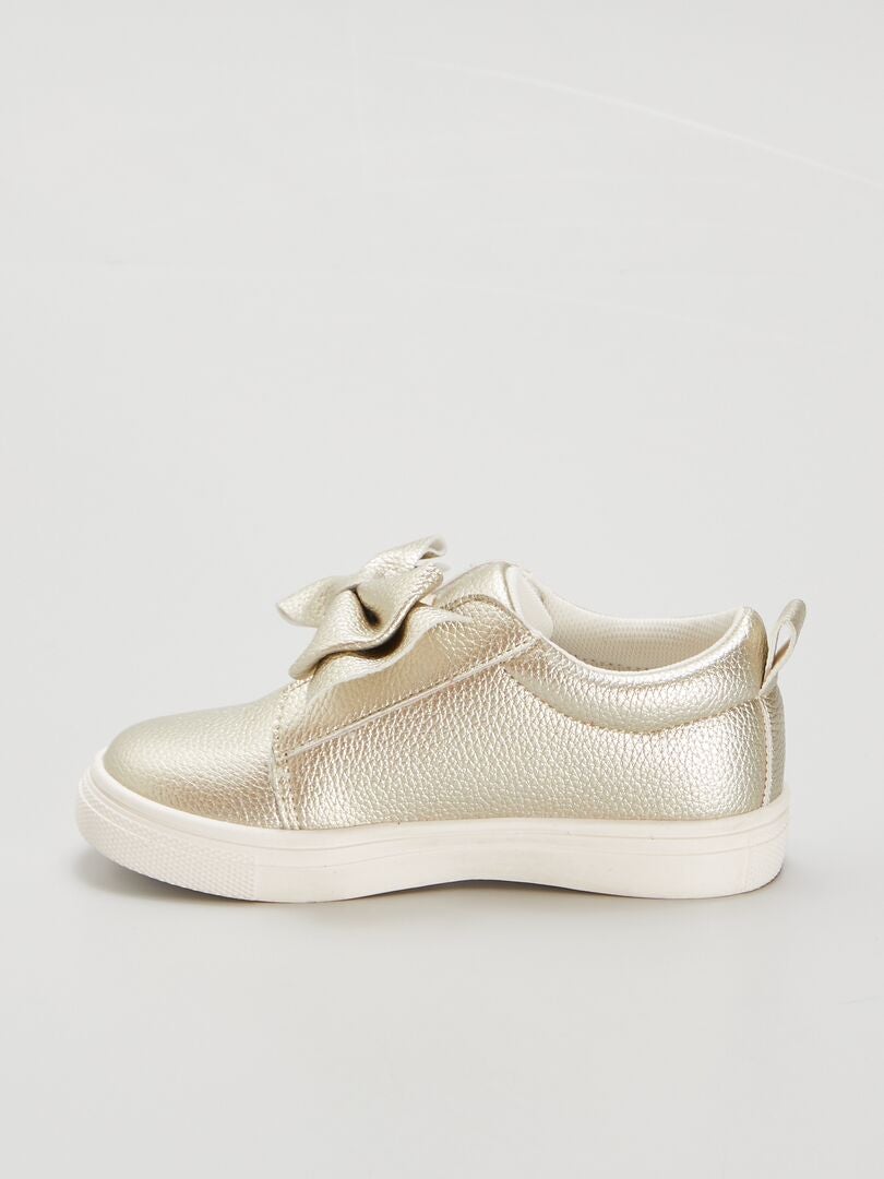 Zapatillas con lazo - BEIGE