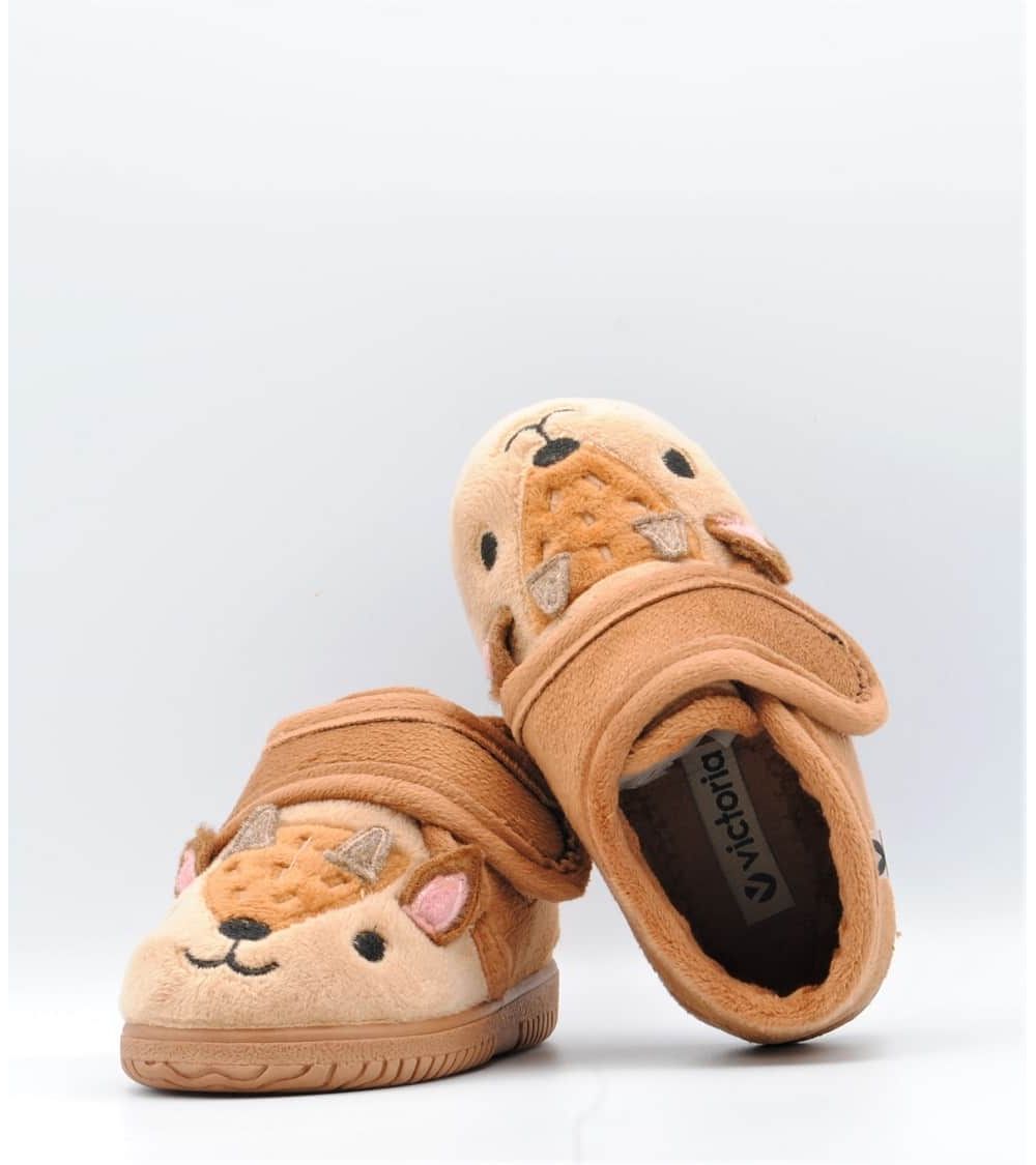 ZAPATILLAS DE CASA VICTORIA VELCRO ANIMALITOS CIERVO