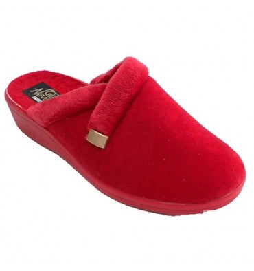 Zapatillas mujer abiertas detrás Nevada en rojo