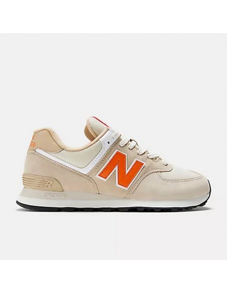 Zapatillas New Balance U574 Beige Y Naranjas - Ecool