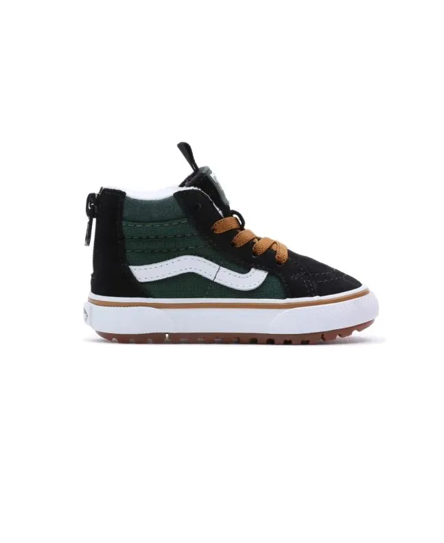 Zapatillas Vans TD SK8-Hi ZIP MTE-1 Ripstop Negro-Verde (1-4 años)