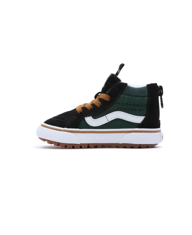 Zapatillas Vans TD SK8-Hi ZIP MTE-1 Ripstop Negro-Verde (1-4 años)