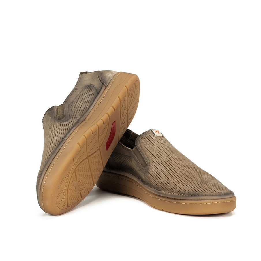 ZAPATO FLUCHOS HOMBRE DARK TAUPE ELÁSTICOS