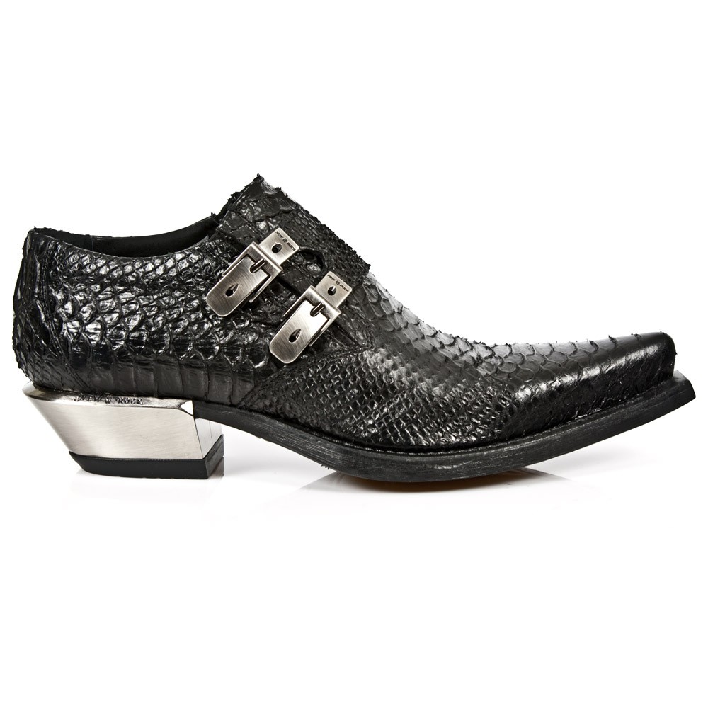 Zapato hombre rock serpiente negro
