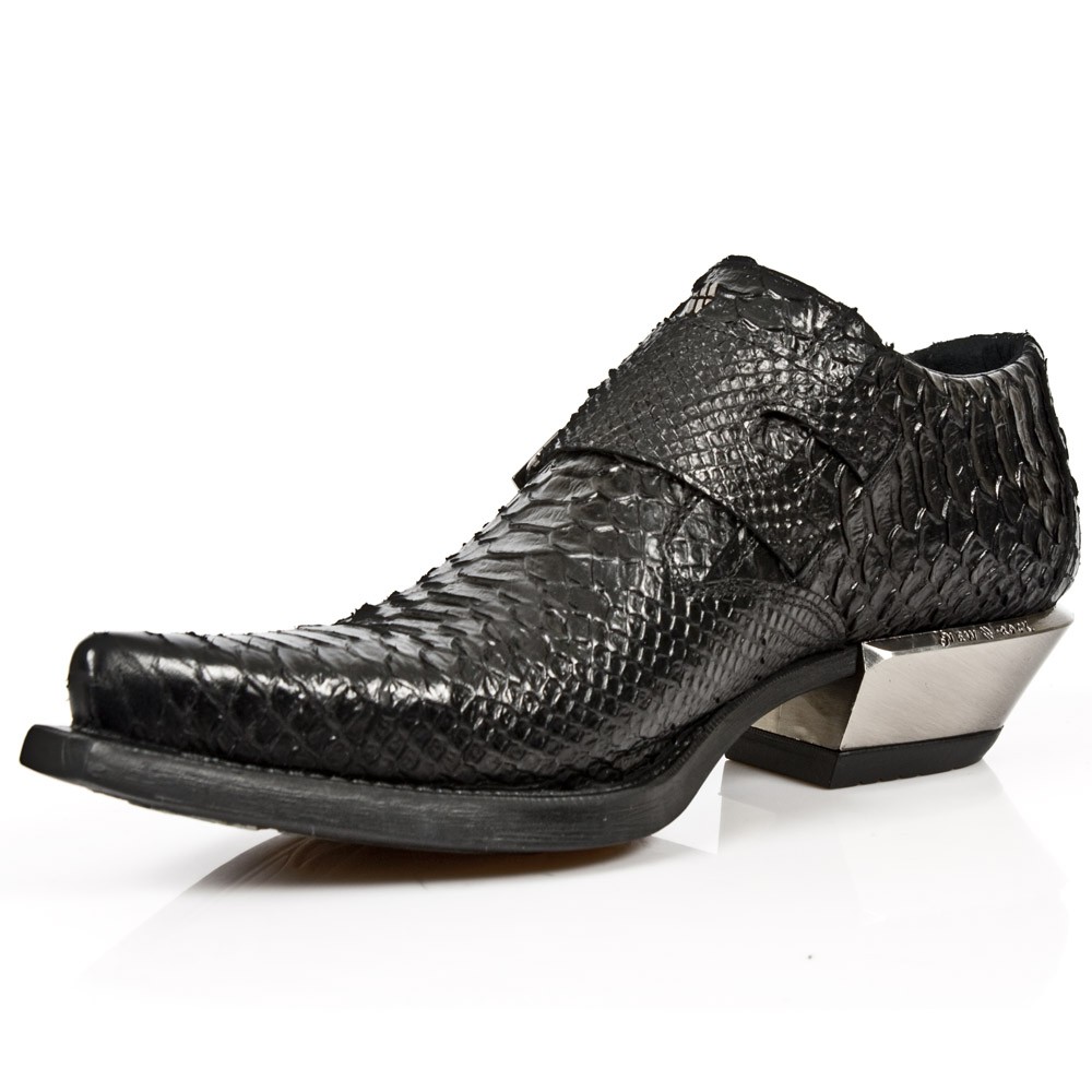 Zapato hombre rock serpiente negro
