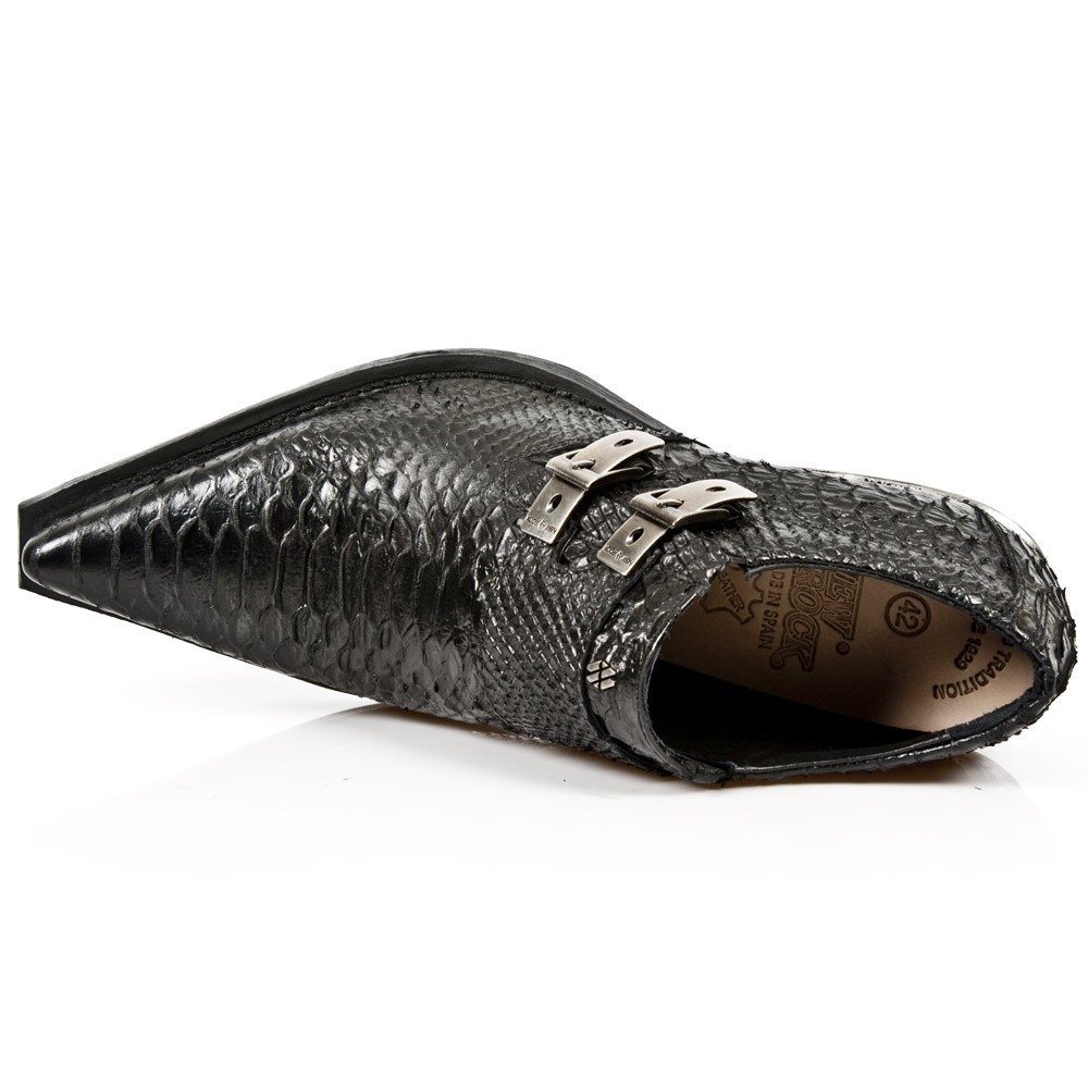 Zapato hombre rock serpiente negro
