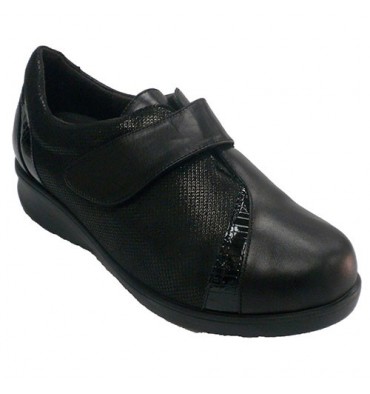 Zapato mujer velcro especial plantillas ortopédicas Doctor Cutillas en negro