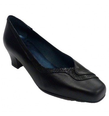 Zapato salón mujer Trebede en negro