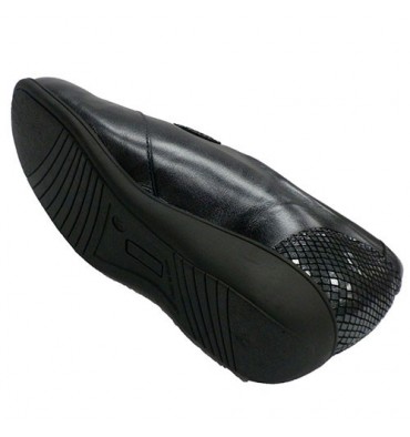 Zapato velcro mujer especial para plantillas Doctor Cutillas en negro