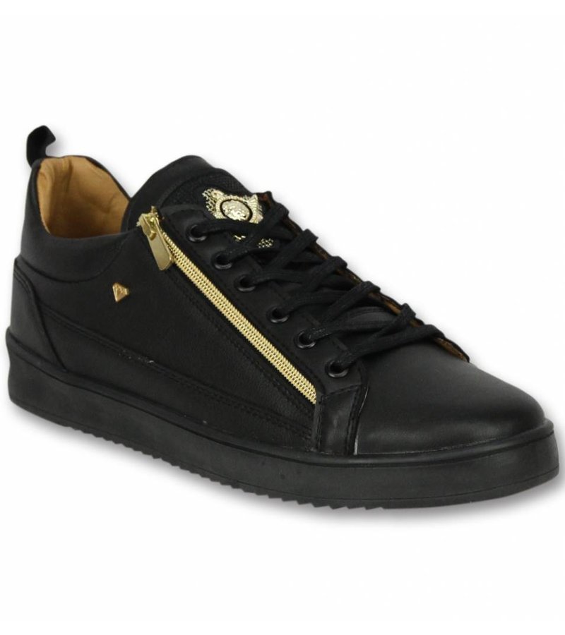 Zapatos de Hombre - Zapatillas Bee Negro Dorado  - Negro