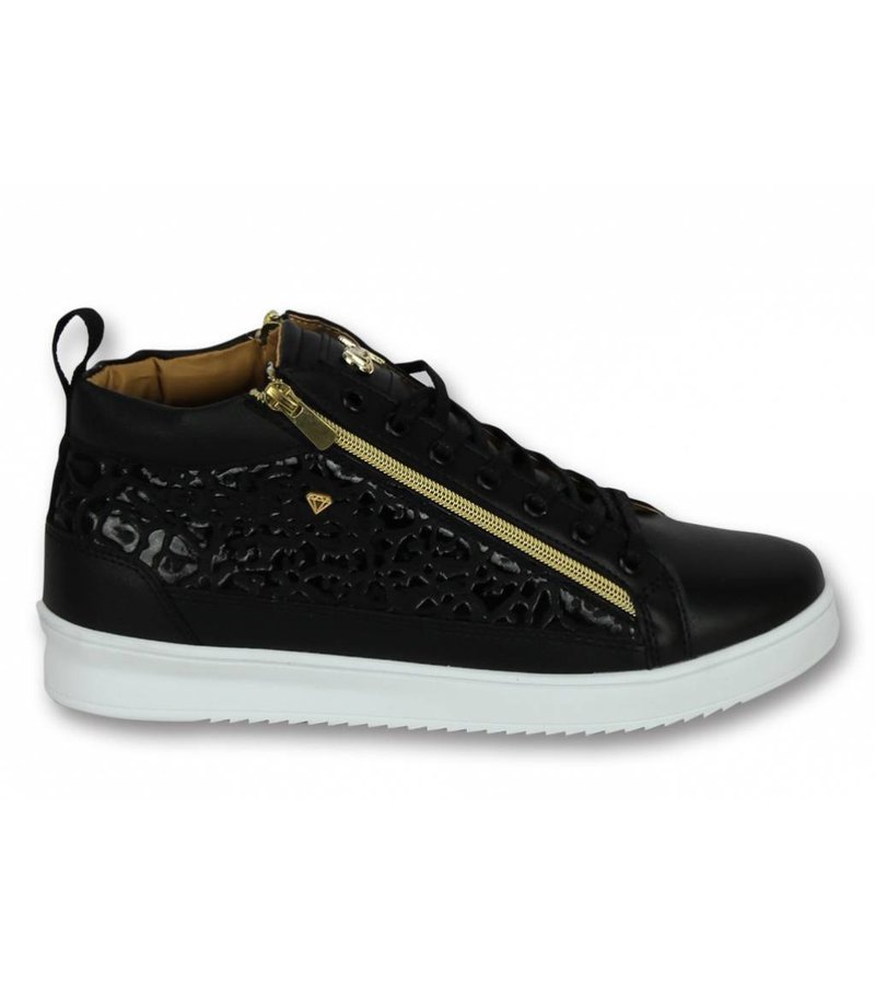 Zapatos de Hombre - Zapatillas Hombre Croc Negro Dorado - Negro