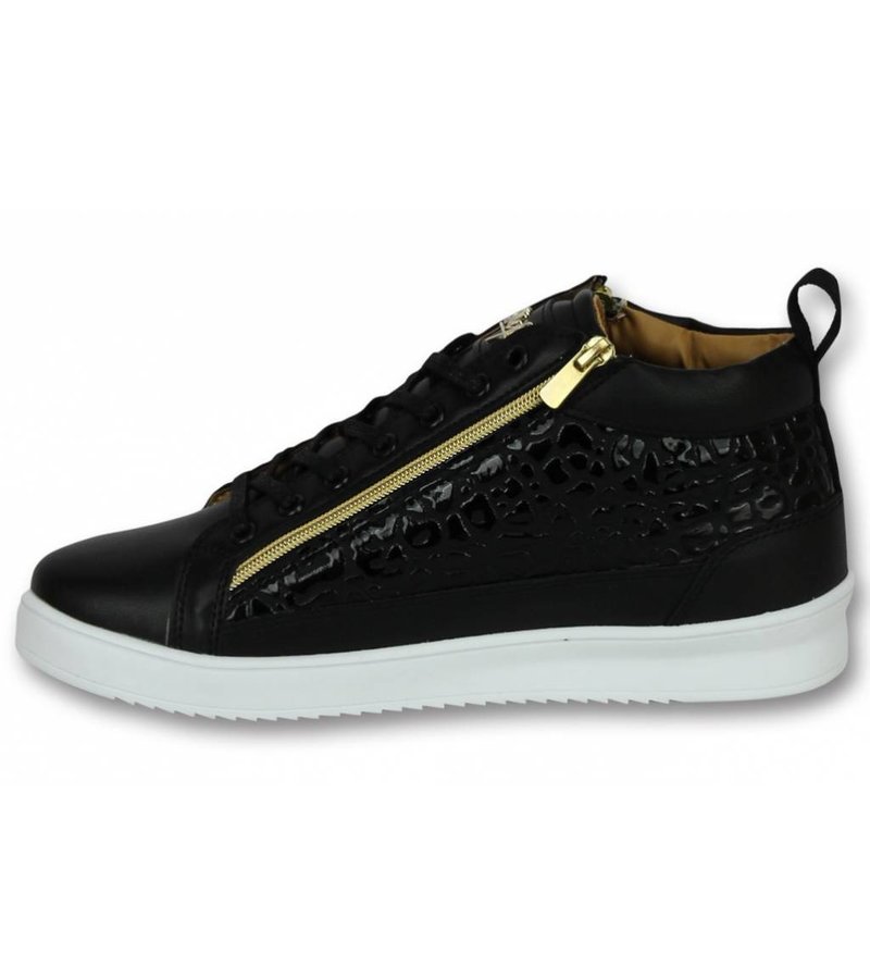 Zapatos de Hombre - Zapatillas Hombre Croc Negro Dorado - Negro