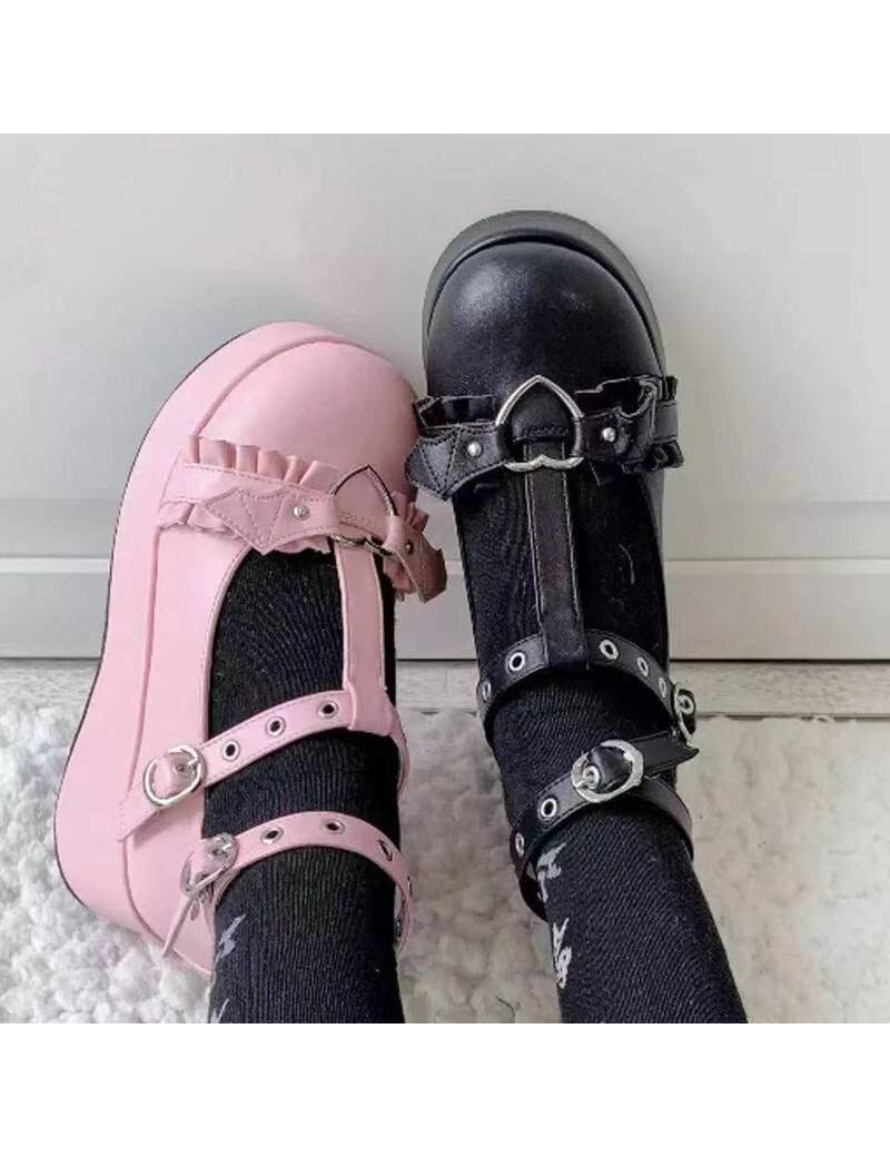 Zapatos De plataforma Lolita estilo Harajuku