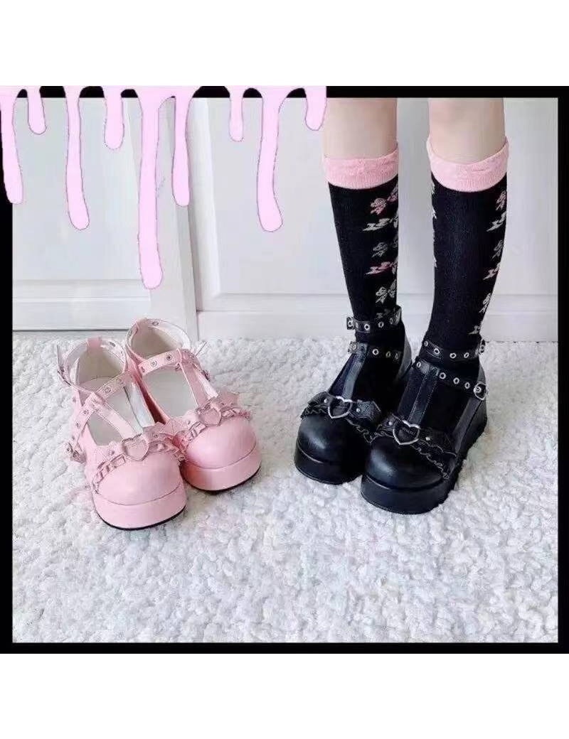 Zapatos De plataforma Lolita estilo Harajuku