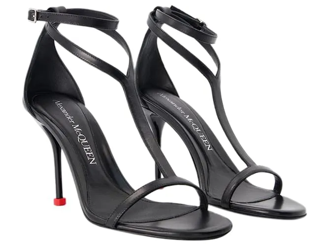 Zapatos Harness - Alexander McQueen - Cuero - Negro 