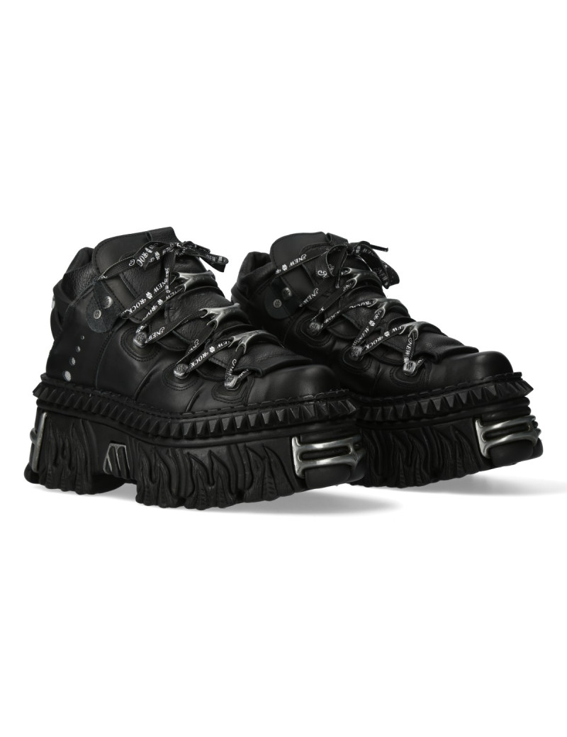 Zapatos Newrock negro plataforma