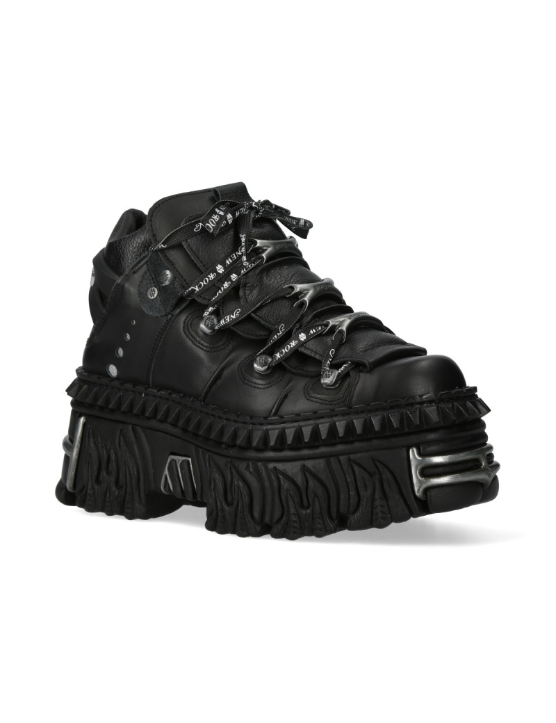 Zapatos Newrock negro plataforma