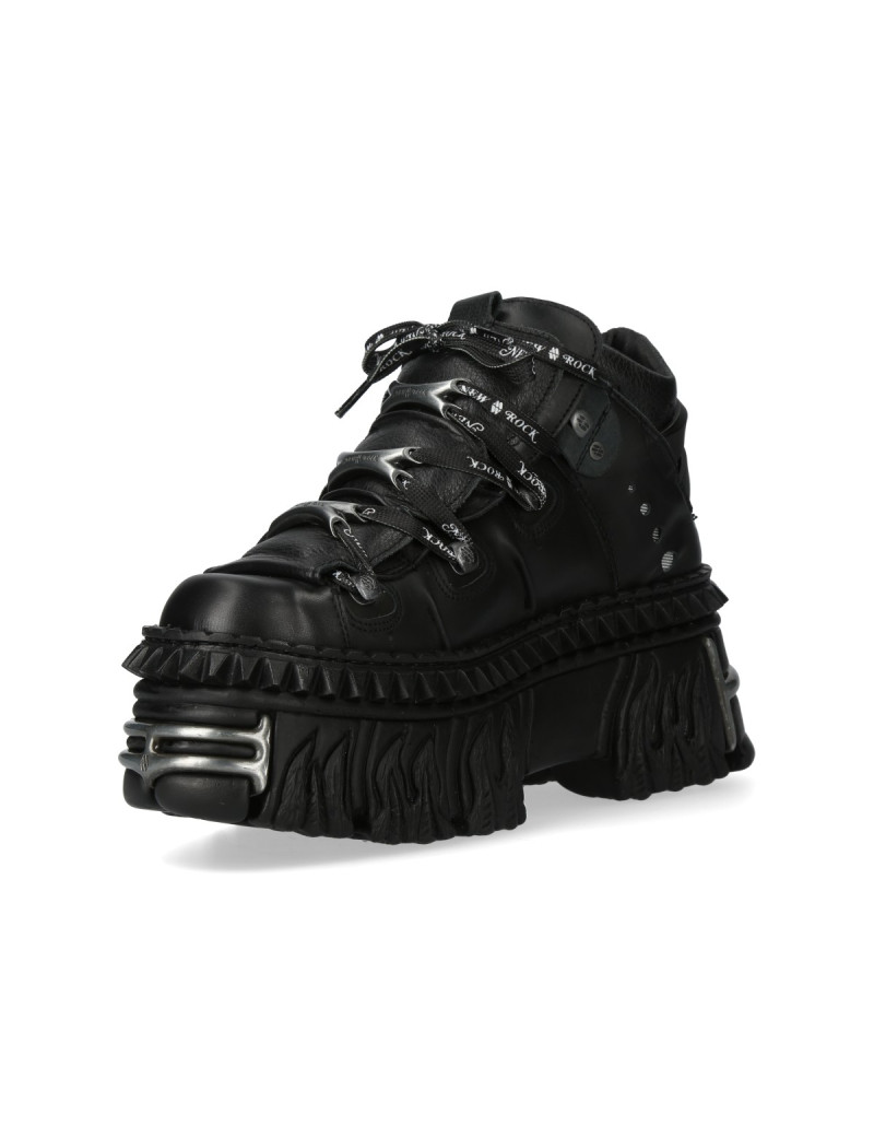 Zapatos Newrock negro plataforma