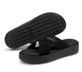 zapatos Puma Platform Slide Suede - Puma Black - women´s