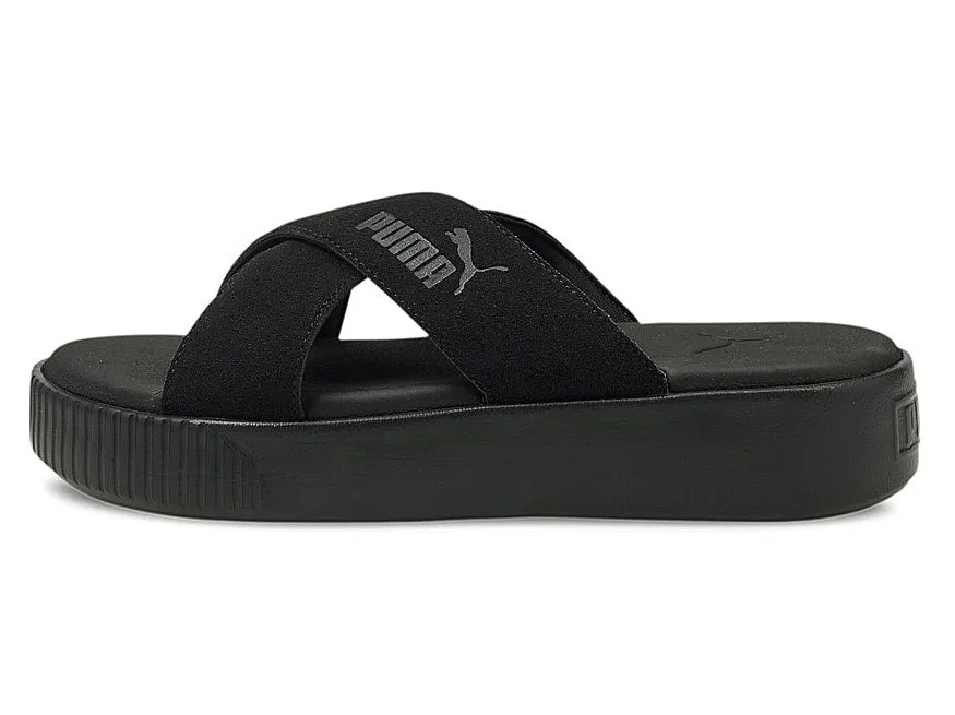 zapatos Puma Platform Slide Suede - Puma Black - women´s