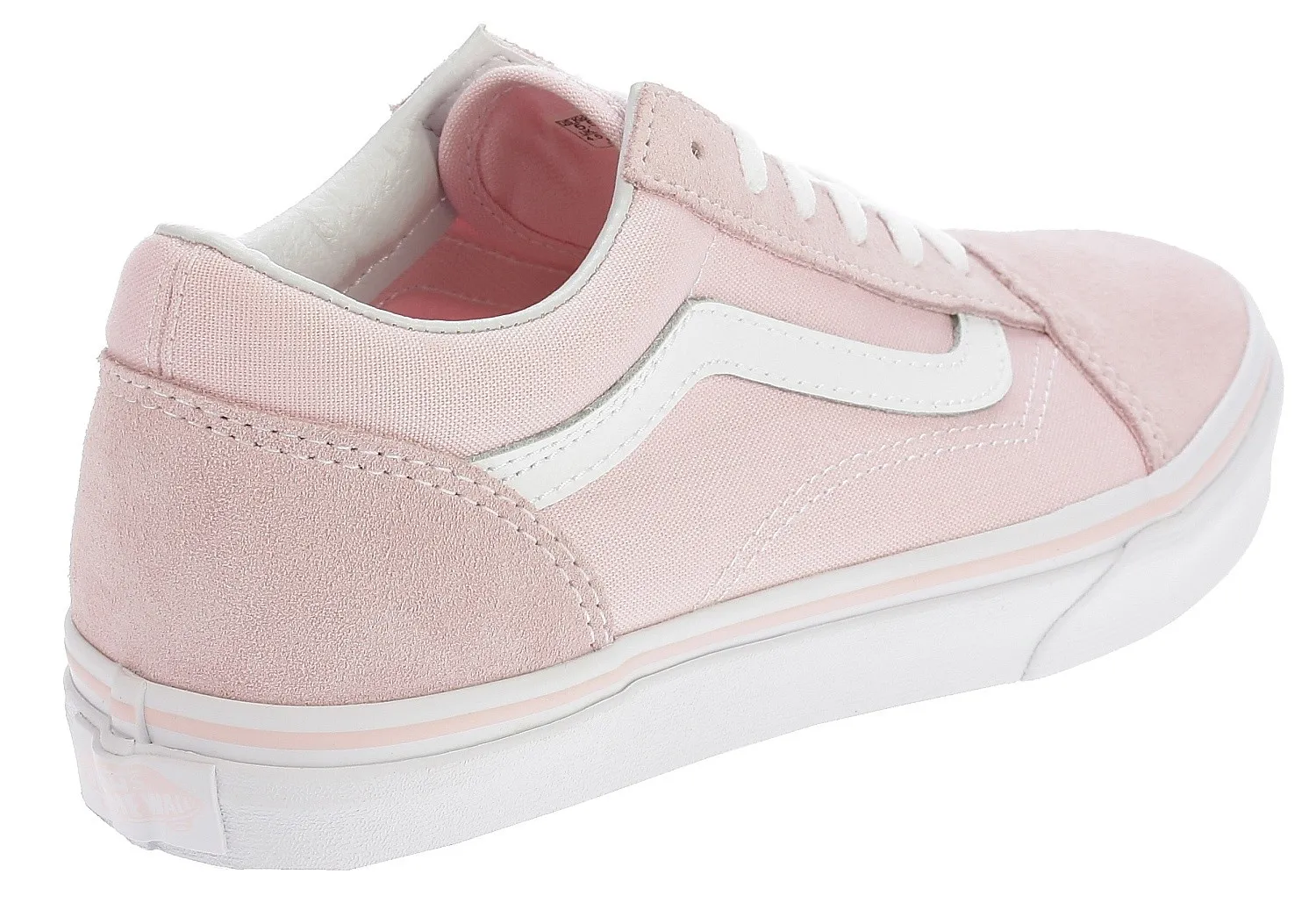 zapatos Vans Old Skool - Suede Canvas/Chalk Pink/True White - unisex junior